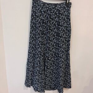 Floral Black and Blue Women's Skirt